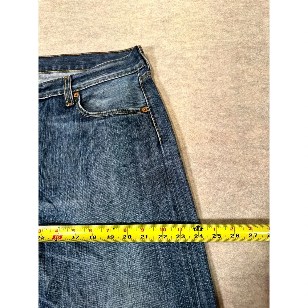 Levis 501 Original Fit Straight Jeans Mens 36x34 Blue Denim Cotton‎ Button Fly